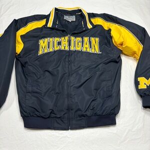 Colosseum Michigan Wolverines Fleece Lined Bomber Jacket Men’s Large